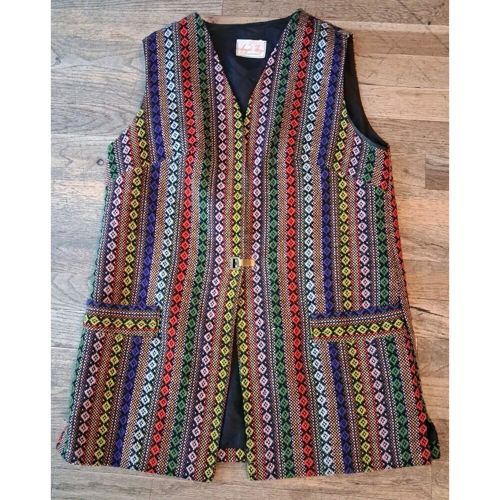 Vintage Ample Togs Women’s Vest Southwestern Aztec L See Measurements